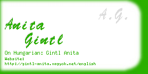 anita gintl business card